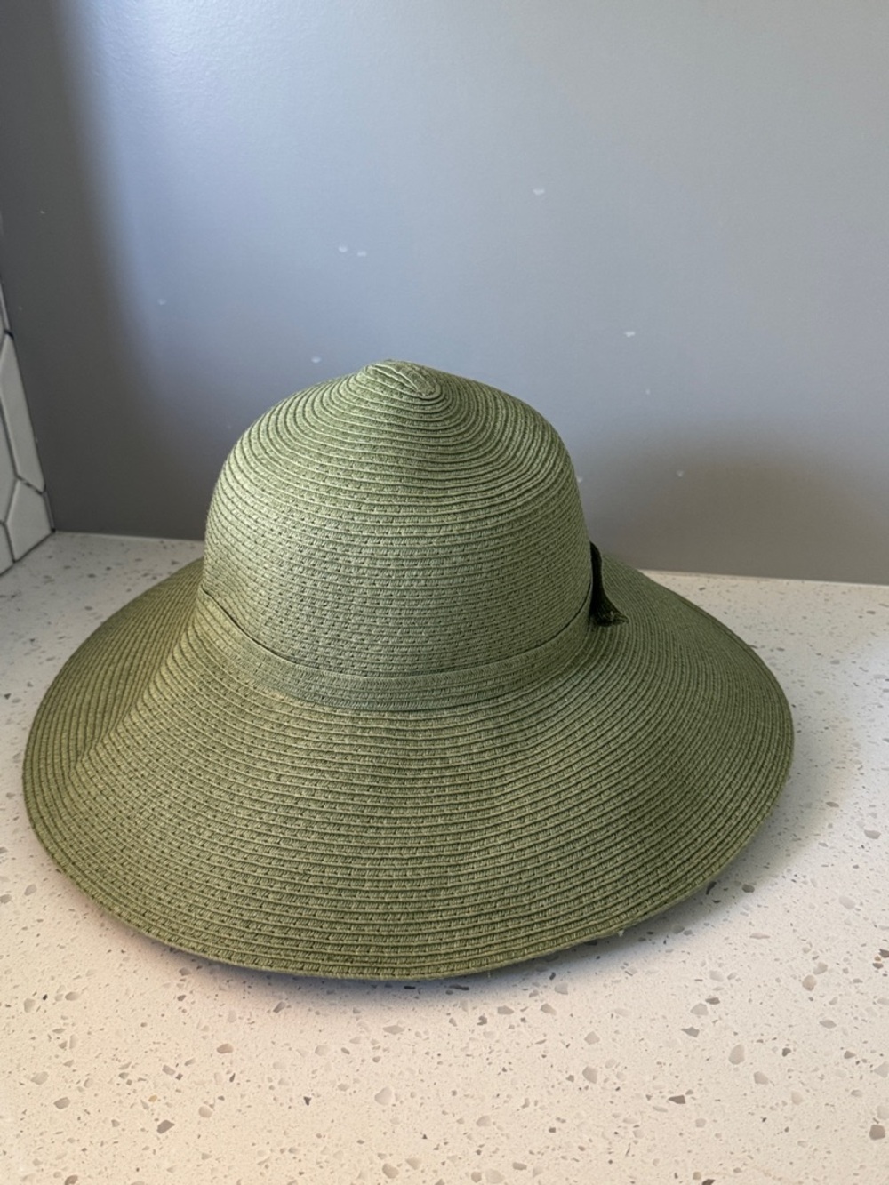 Nordstrom Olive Green Wide-Brim Knotted Sun Hat - Picture 3 of 5